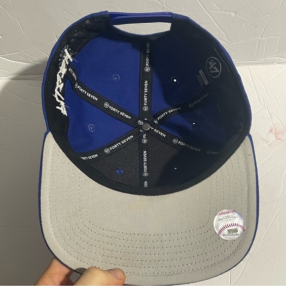 ‘47 Brand Captain Snapback Cubs Blue And Red Fuzzy One Size Fits All Unisex Hat - Picture 5 of 6